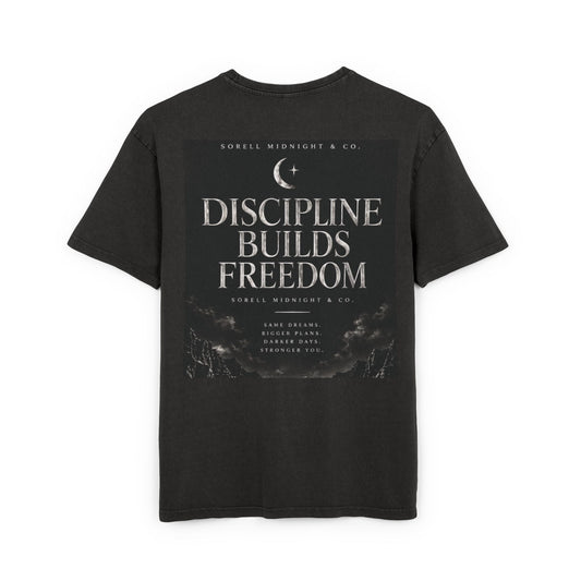 Discipline Builds Freedom Acid Wash Tee