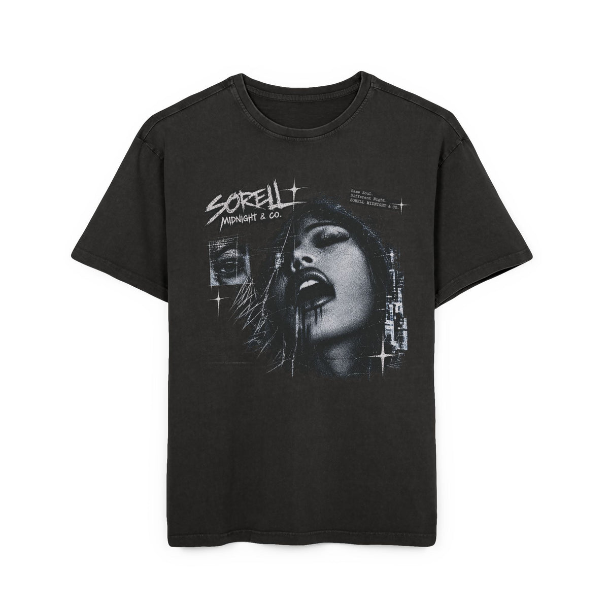 Gothic Vampire Acid Wash Tee