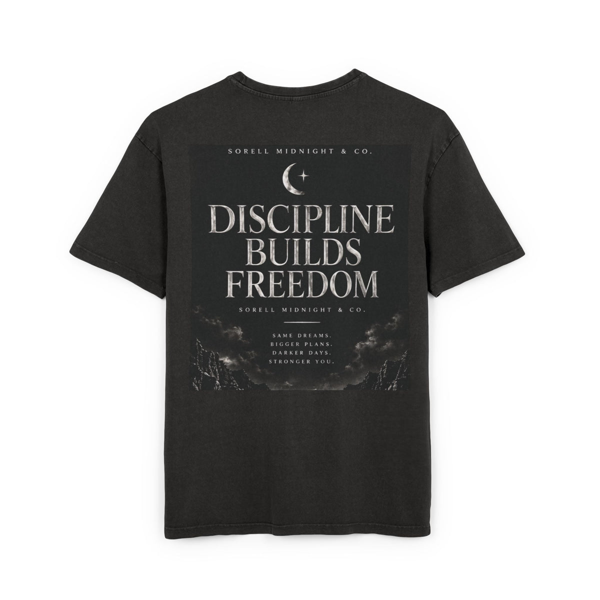 Discipline Builds Freedom Acid Wash Tee