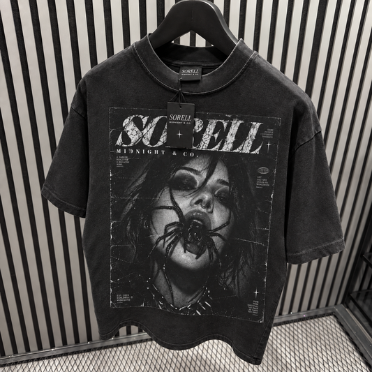 Spider Curse Acid Wash Tee